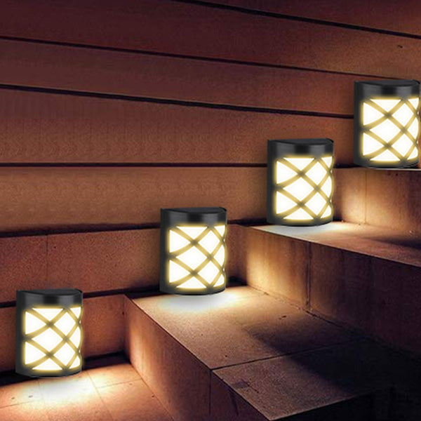Landscape & Walkway Lights Solar Powered Outdoor Wall Light Fence Decorative Lamp Garden Step