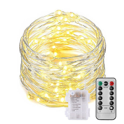 10M Led Remote Controlled Battery String Fairy Lights String Lights