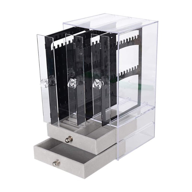 Veile Studios Full Display Acrylic Jewellery Storage Box Portable Dustproof Jewellery Holders & Organisers