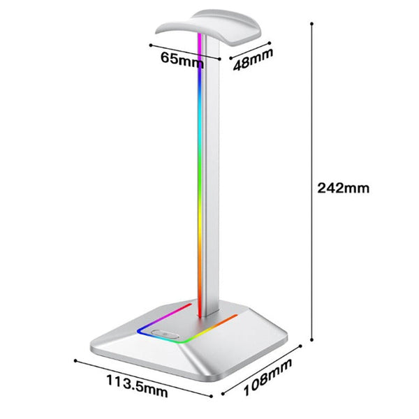 Light Up Headphones Stand Usb Ports Headphone Accessories