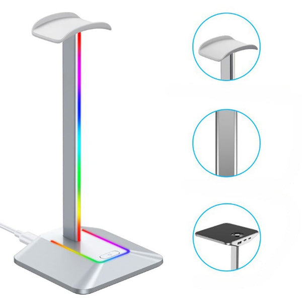 Light Up Headphones Stand Usb Ports Headphone Accessories