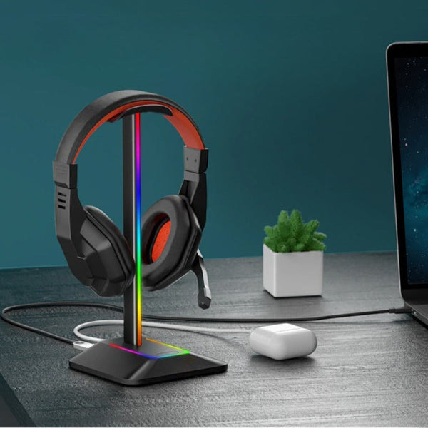 Light Up Headphones Stand Usb Ports Headphone Accessories