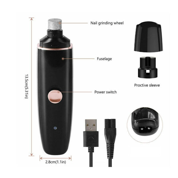 Usb Rechargeable Electric Pet Dog Toe Nail File Grinder Dog Grooming
