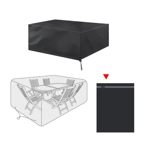 Black Waterproof Outside Patio Furniture Cover Outdoor Furniture Covers