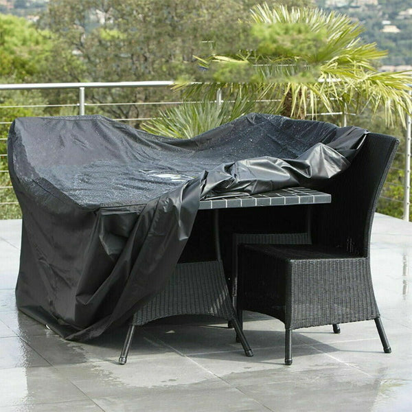 Black Waterproof Outside Patio Furniture Cover Outdoor Furniture Covers