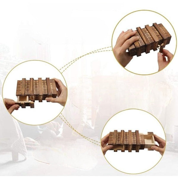 Puzzle Box Magic Secret Hidden Compartment Adults Kids Puzzles