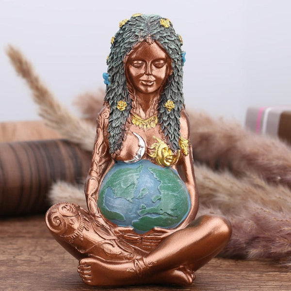 Mother Earth Gaia Goddess Art Statue Figurine Home Decor Sculptures & Figurines