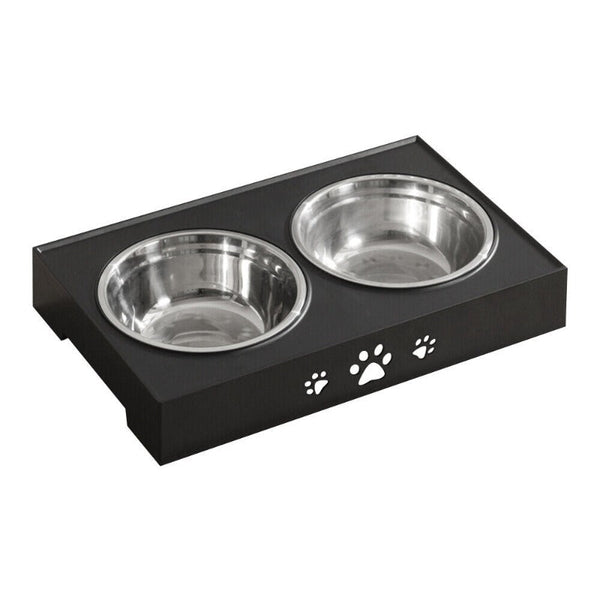 Stylish Height Elevated Double Bowl Dog Pet Feeder Dishes Feeders & Fountains