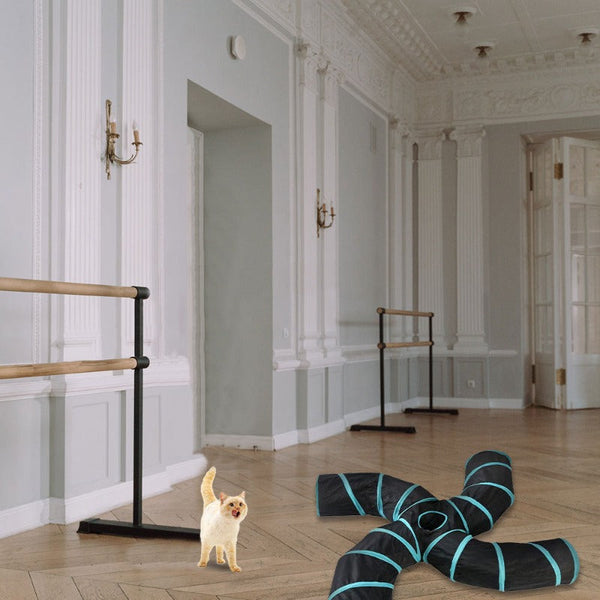 Foldable Pet Cat Exercise 4 Way Tunnel Play Toy Cat Toys