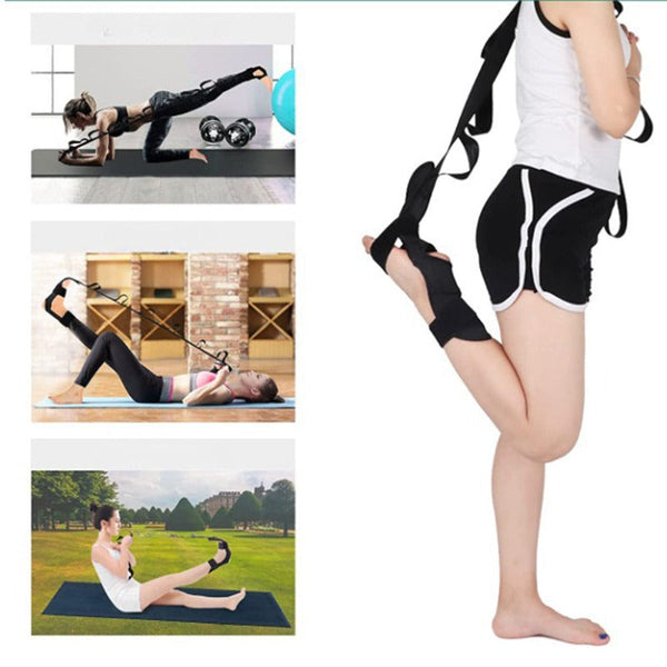Foot And Leg Stretcher Belt Strap Yoga For Plantar Fasciitis Heel Drop Achilles Tendonitis & Hamstring