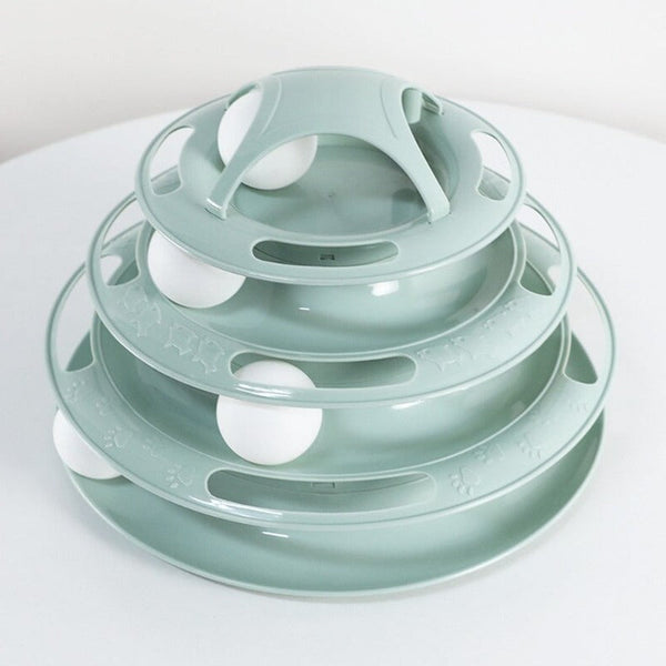 Interactive Cat Turntable Track Ball Training Pet Toy Cat Toys