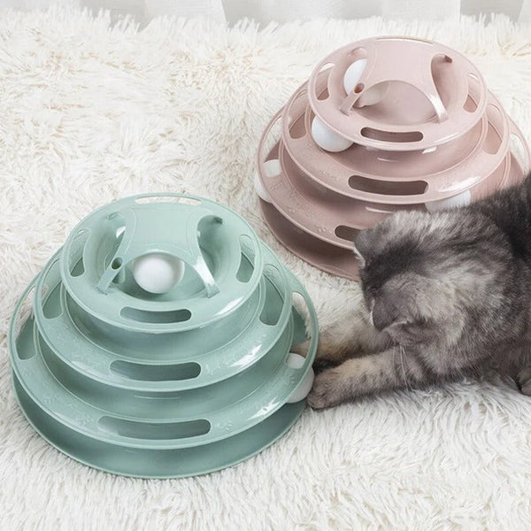 Interactive Cat Turntable Track Ball Training Pet Toy Cat Toys