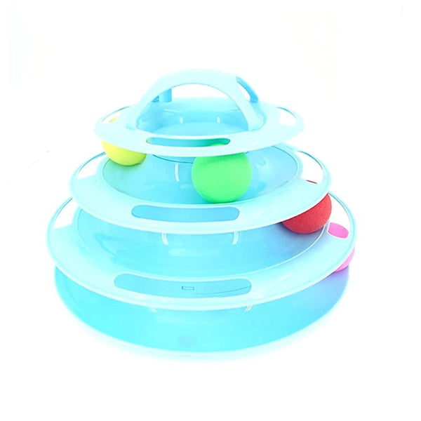 Interactive Cat Turntable Track Ball Training Pet Toy Cat Toys
