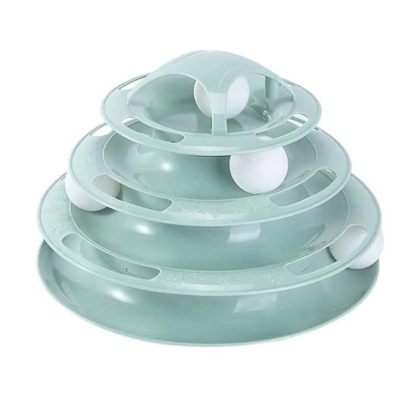 Interactive Cat Turntable Track Ball Training Pet Toy Cat Toys