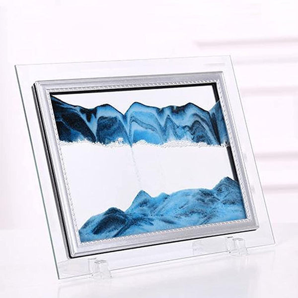 3D Moving Sand Photo Frame Glass Landscape Desktop Dcor Tabletop & Shelf Décor