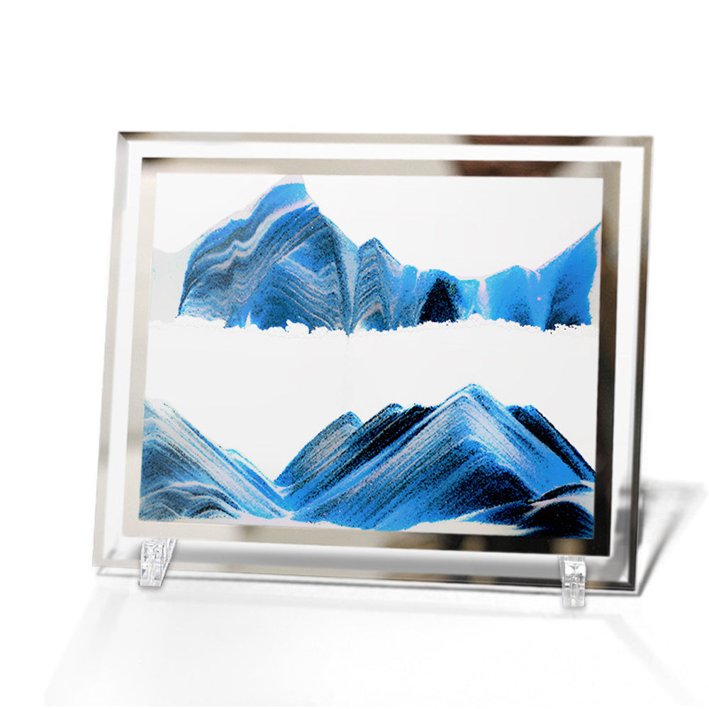 3D Moving Sand Photo Frame Glass Landscape Desktop Dcor Tabletop & Shelf Décor
