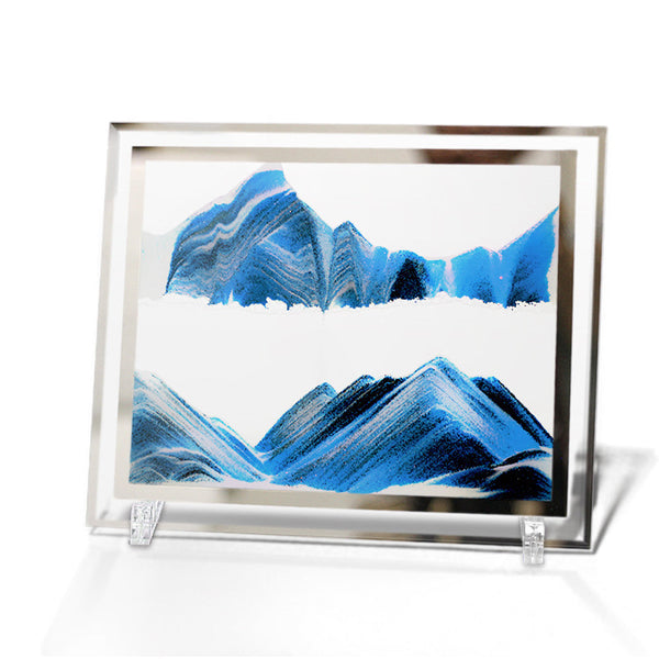 3D Moving Sand Photo Frame Glass Landscape Desktop Dcor Tabletop & Shelf Décor