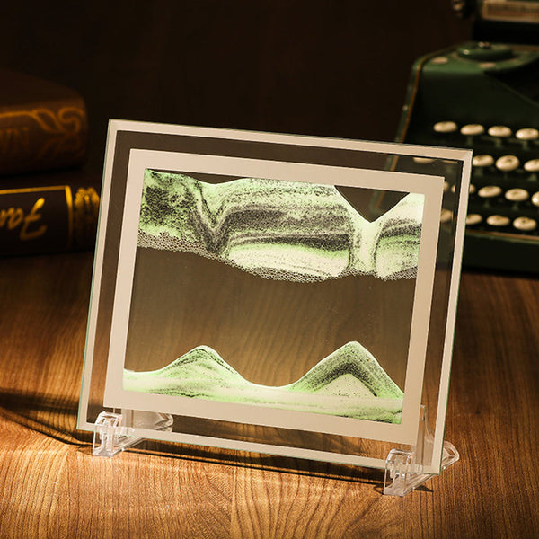 3D Moving Sand Photo Frame Glass Landscape Desktop Dcor Tabletop & Shelf Décor