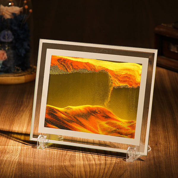3D Moving Sand Photo Frame Glass Landscape Desktop Décor