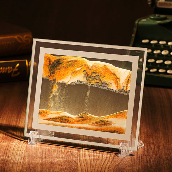 3D Moving Sand Photo Frame Glass Landscape Desktop Dcor Tabletop & Shelf Décor