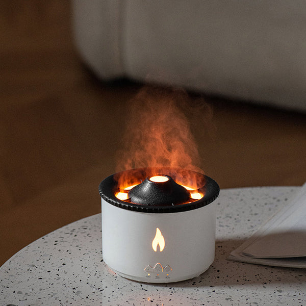 Usb Powered Volcanic Flame Design Portable Aroma Diffuser Aromatherapy