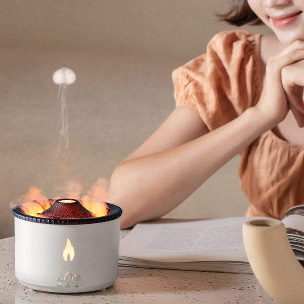 Usb Powered Volcanic Flame Design Portable Aroma Diffuser Aromatherapy