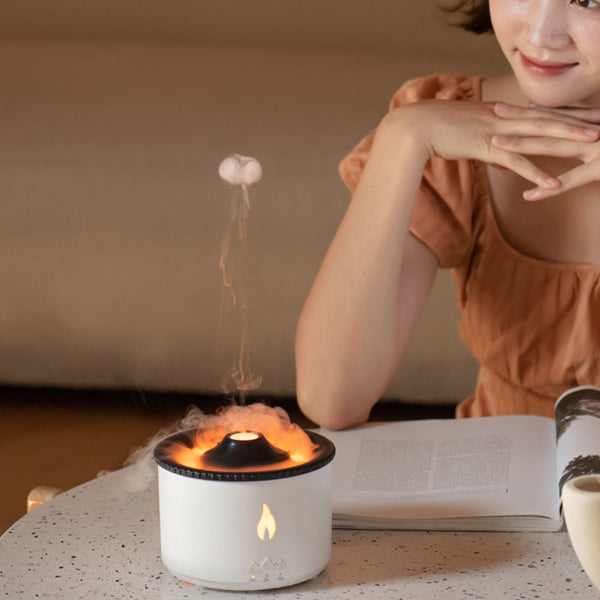 Usb Powered Volcanic Flame Design Portable Aroma Diffuser Aromatherapy