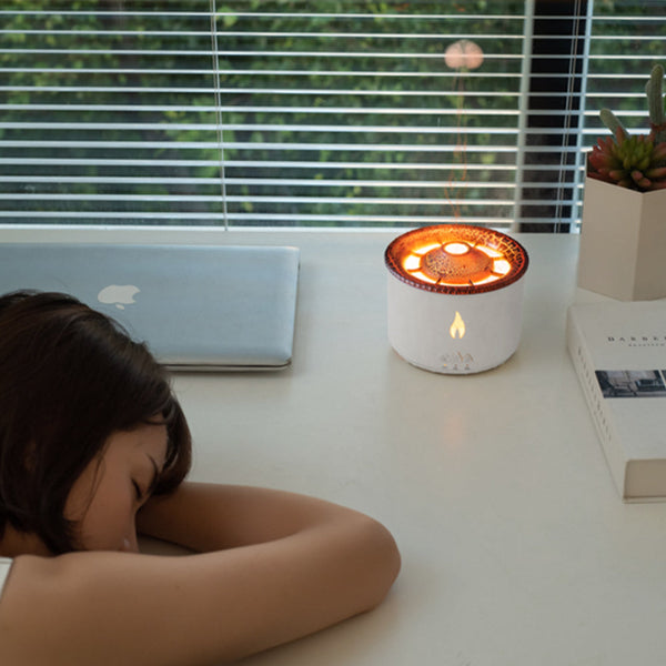 Usb Powered Volcanic Flame Design Portable Aroma Diffuser Aromatherapy