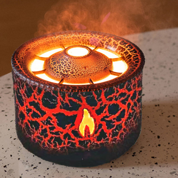Usb Powered Volcanic Flame Design Portable Aroma Diffuser Aromatherapy
