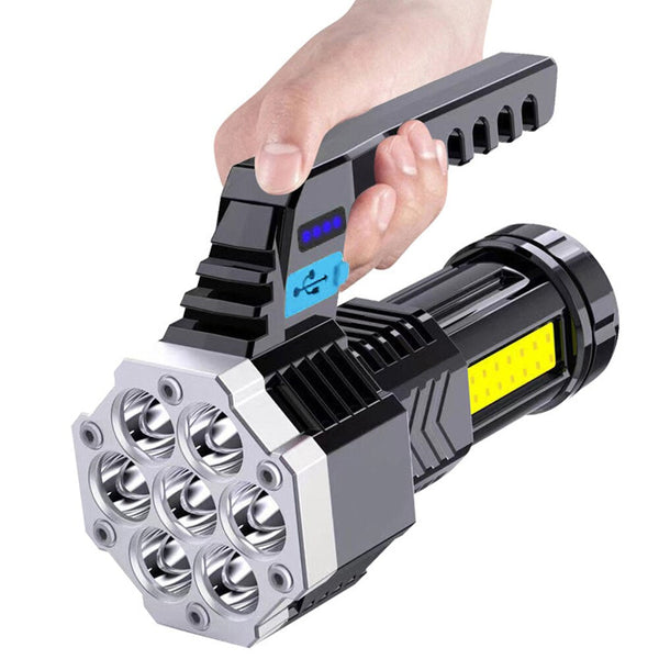Usb Rechargeable Torch Light High Brightness 7 Cob Flashlight Flashlights