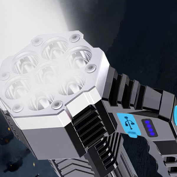 Usb Rechargeable Torch Light High Brightness 7 Cob Flashlight Flashlights