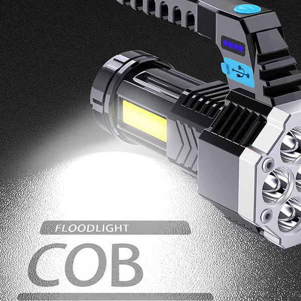 Usb Rechargeable Torch Light High Brightness 7 Cob Flashlight