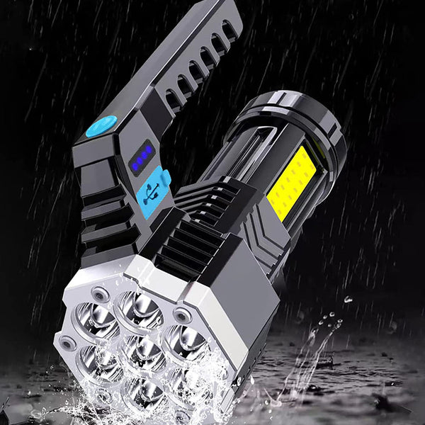 Usb Rechargeable Torch Light High Brightness 7 Cob Flashlight Flashlights