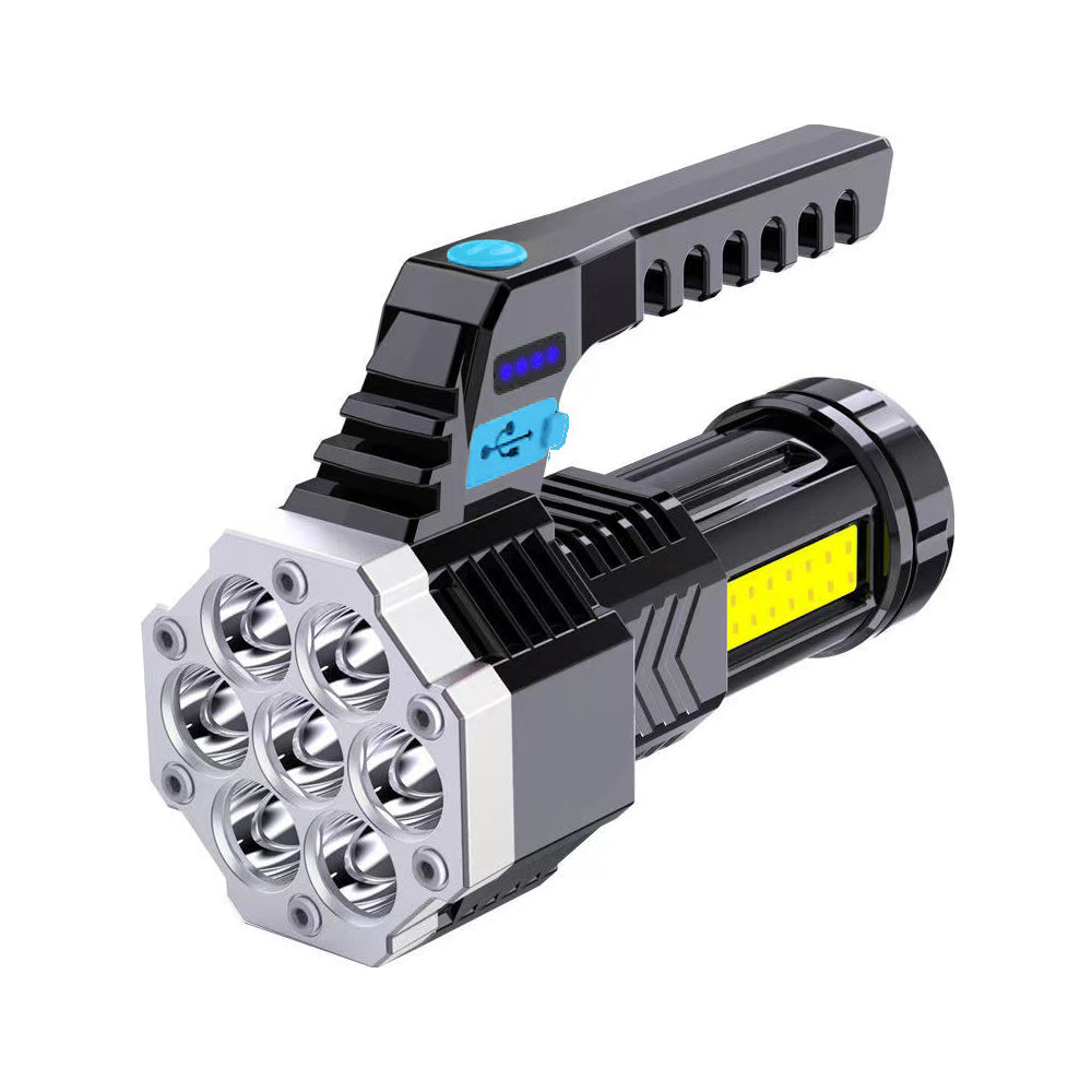 Usb Rechargeable Torch Light High Brightness 7 Cob Flashlight Flashlights