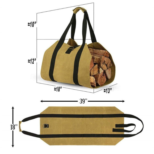 Firewood Log Carrier Tote Bag Wood Holder Other Camping