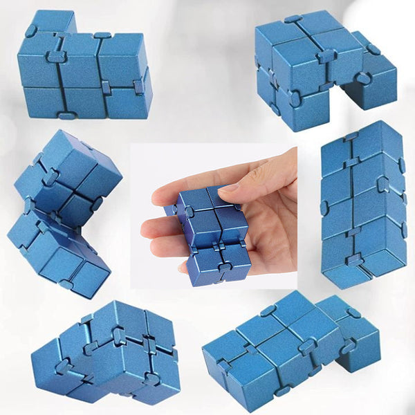 Stress Relief Anti-Anxiety Finger Flip Cubic Fidget Toys Infinity Cube