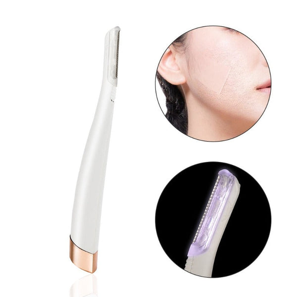 Non-Vibrating Lighted Facial Exfoliator Hair Remover Device