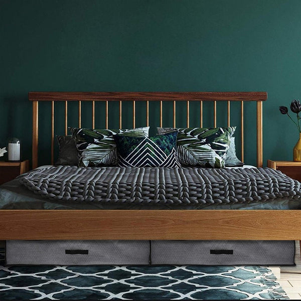 2Pcs Large Capacity 90L Under Bed Fabric Storage Bag Storage Bags