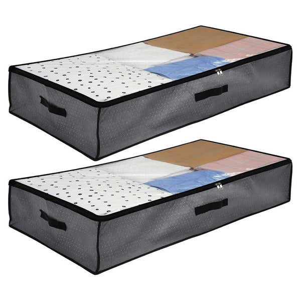 2Pcs Large Capacity 90L Under Bed Fabric Storage Bag Storage Bags