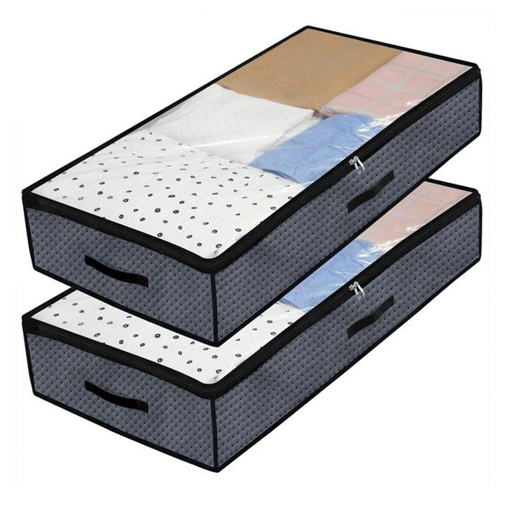 2Pcs Large Capacity 90L Under Bed Fabric Storage Bag Storage Bags