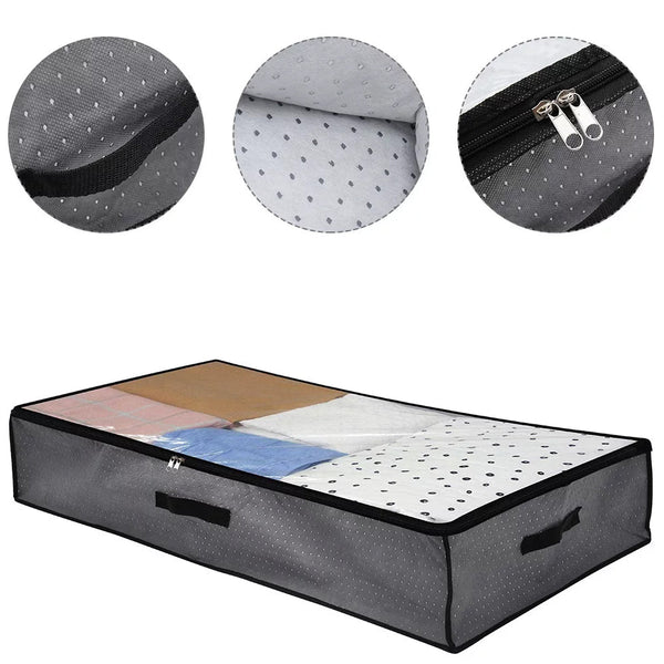 2Pcs Large Capacity 90L Under Bed Fabric Storage Bag Storage Bags