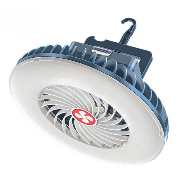 2 In 1 Rechargeable Portable Tent Fan Led Camping Lantern Lanterns