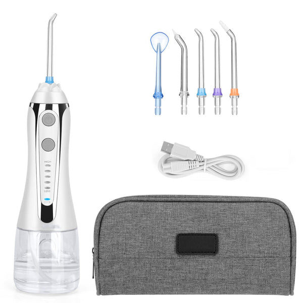 5 Nozzle Usb Rechargeable Dental Oral Flosser Irrigator Air & Water Flossers