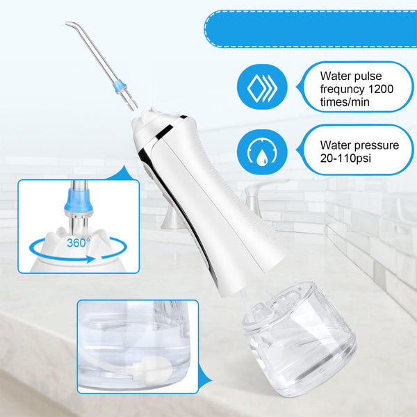 5 Nozzle Usb Rechargeable Dental Oral Flosser Irrigator