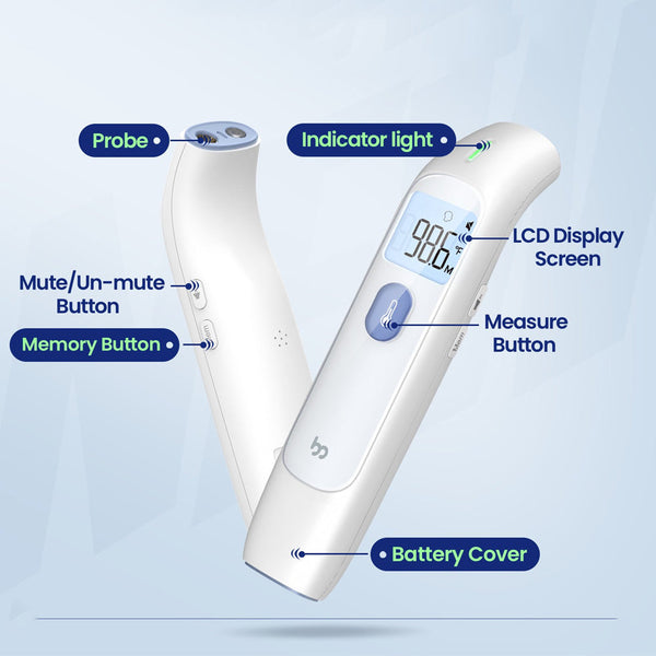 Infrared Forehead Non Contact Thermometer Battery Powered Thermometers