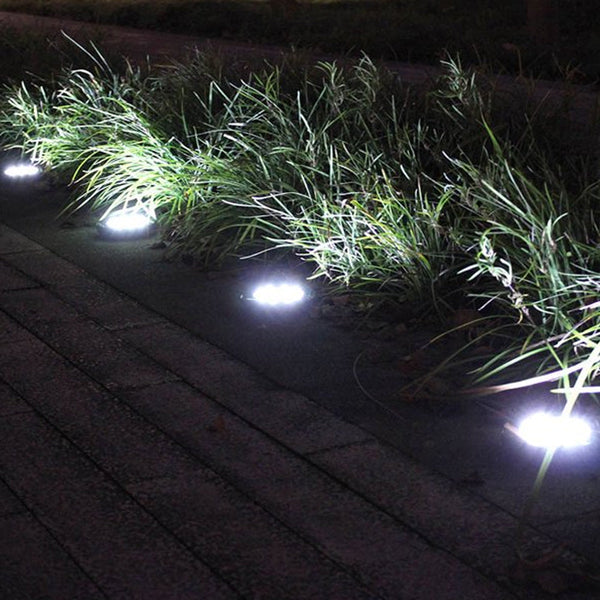 Solar Powered Outdoor White Led Stake Ground Garden Lights Landscape & Walkway Lights