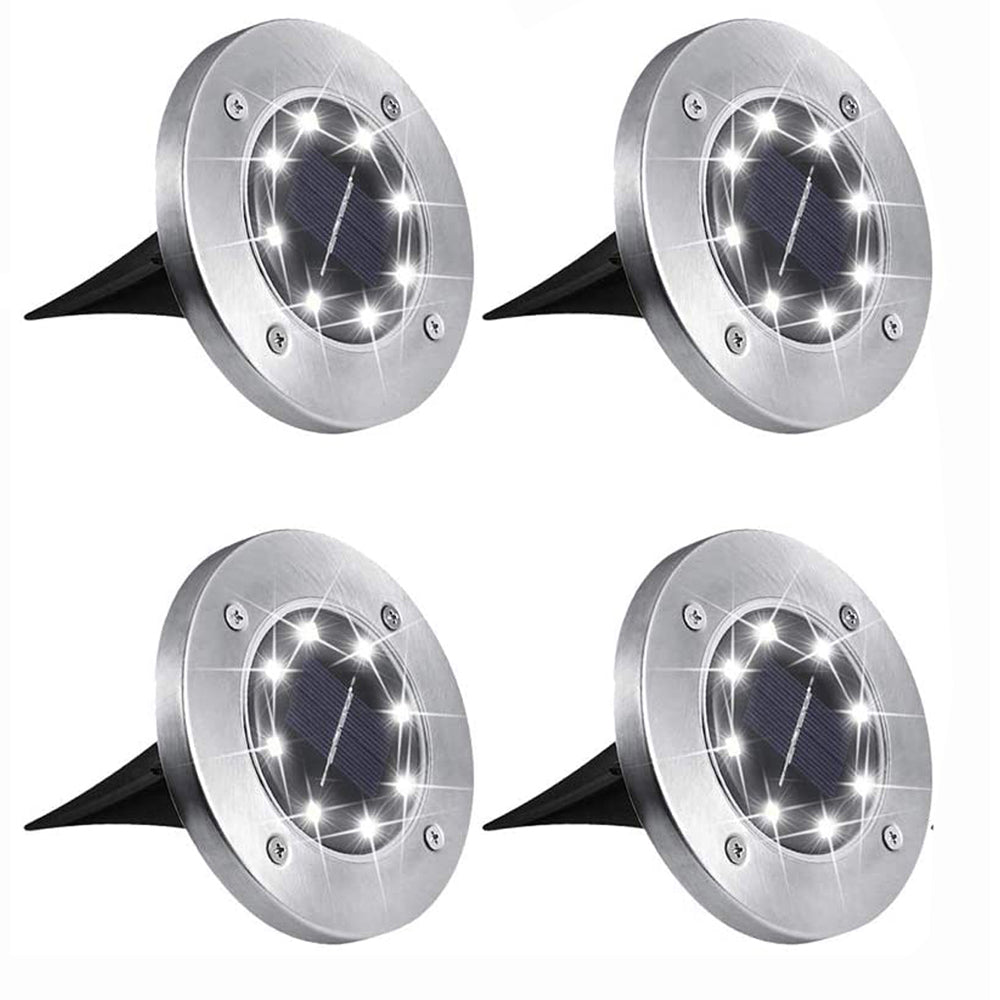 Solar Powered Outdoor White Led Stake Ground Garden Lights Landscape & Walkway Lights