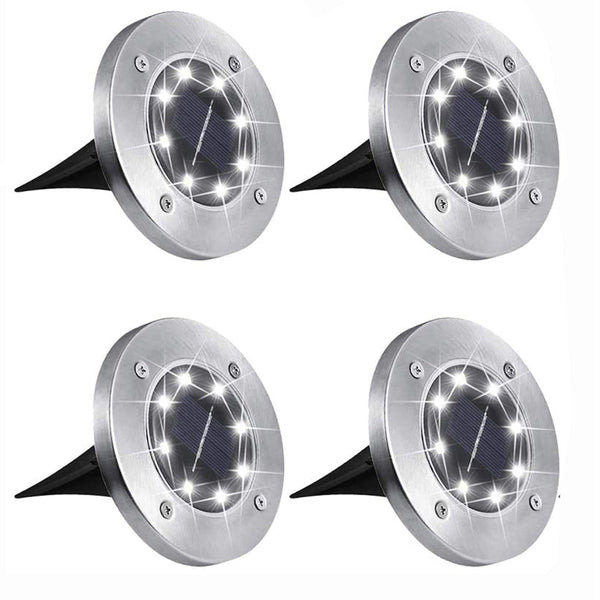 Solar Powered Outdoor White Led Stake Ground Garden Lights Landscape & Walkway Lights