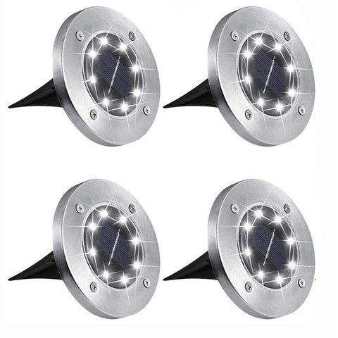 Solar Powered Outdoor White Led Stake Ground Garden Lights Landscape & Walkway Lights