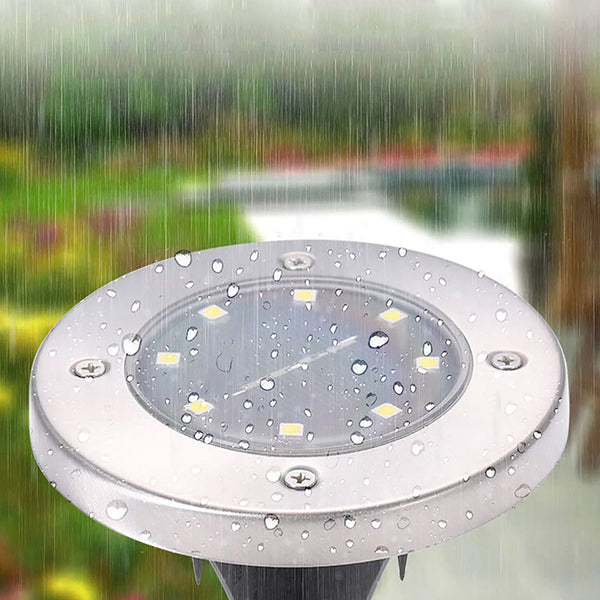 Solar Powered Outdoor White Led Stake Ground Garden Lights Landscape & Walkway Lights